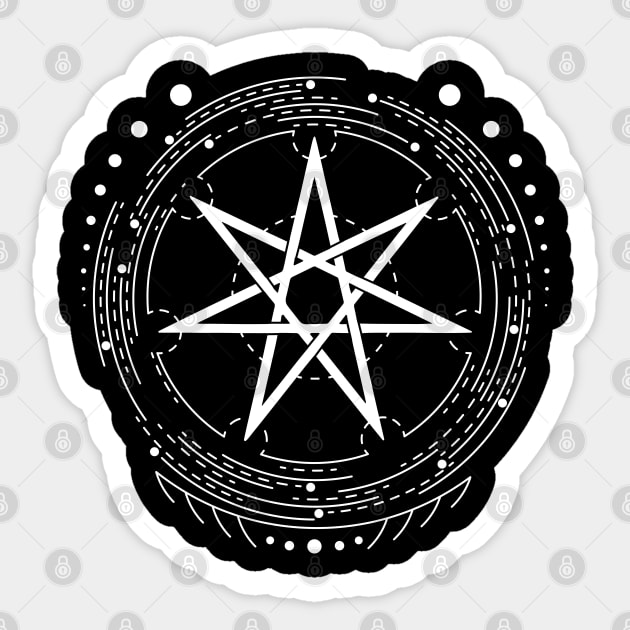 Faery Star | Setogram | Pagan Symbol Sticker by CelestialStudio